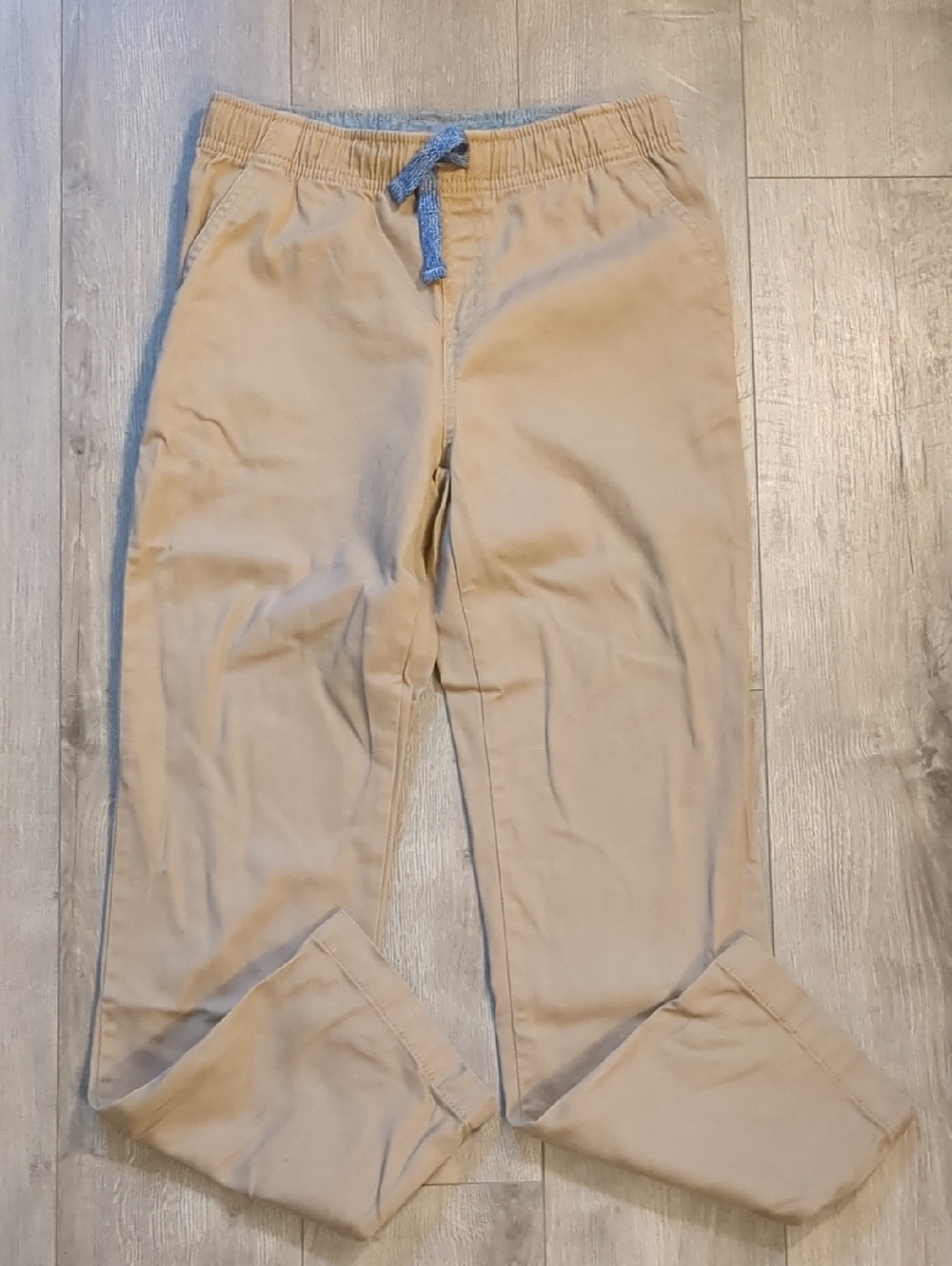 BOYS WONDER NATION ELASTIC WAIST PANTS  (TAN) SIZE L 10/12